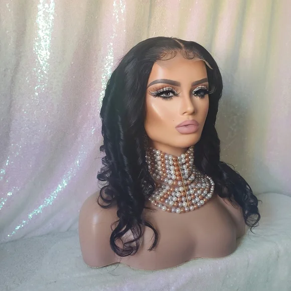 100% virgin human hair closure wig 16 - Picture 3 of 8